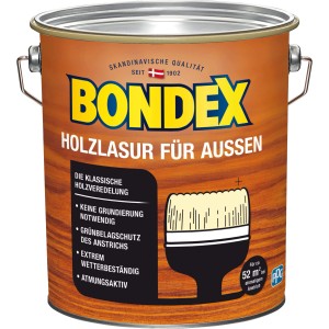 Bondex Holzlasur für Außen Rio Palisander seidenglänzend 4 l