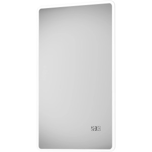 DSK Design LED-Lichtspiegel Silver Porto 45 cm x 70 cm