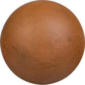 Gartenfigur Kugel, Ø 15 cm, Antikrost-Optik, aus Eisen für die Gartendekoration.