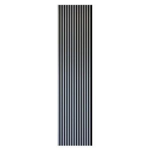 FN Acustico Akustikpaneel Inox: PET-Filz mit eloxierten Aluminium-Lamellen für Wandgestaltung.