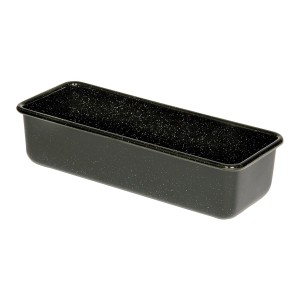 Schwarze Riess Königskuchenform (30x10 cm) aus Emaille für Kuchen und Brot.