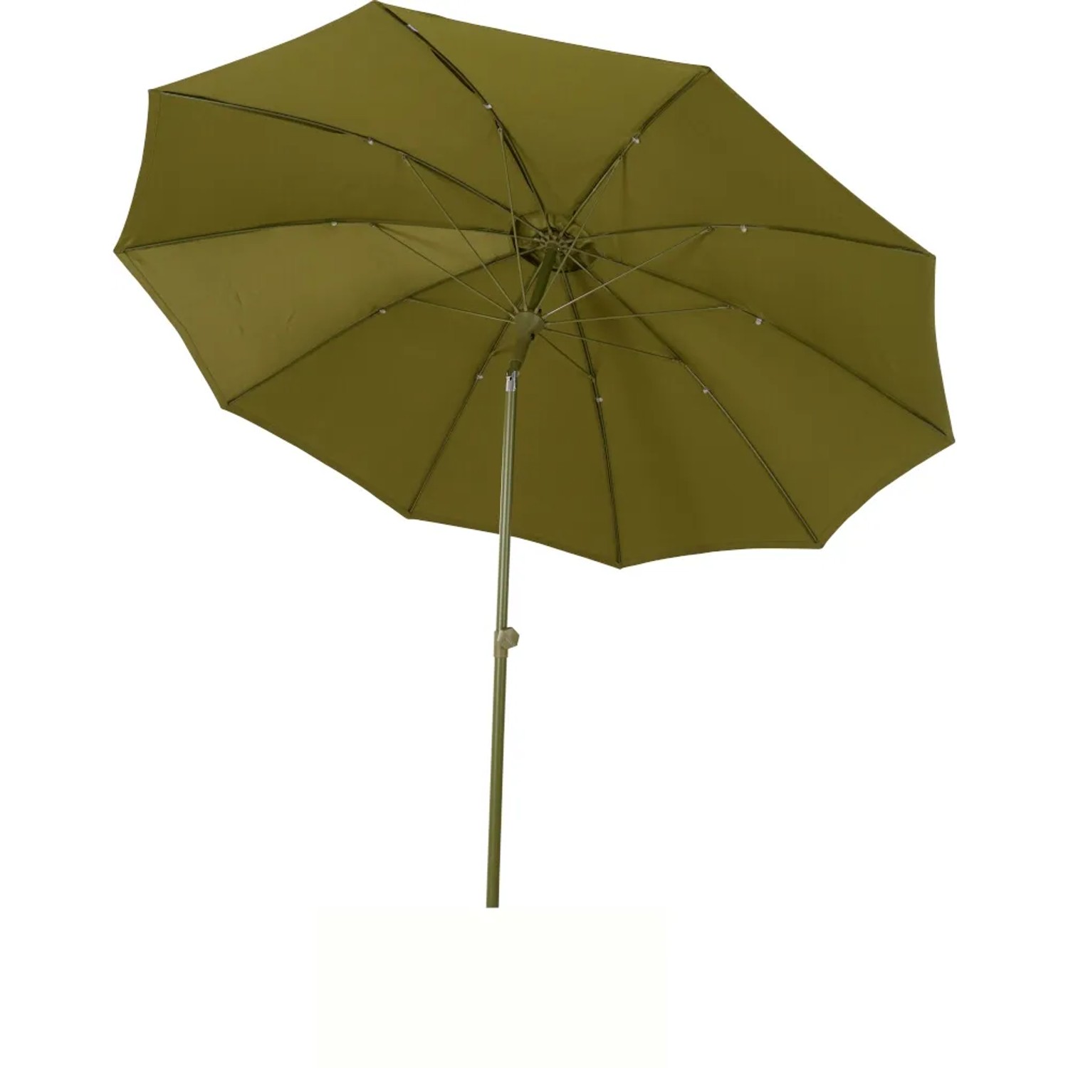 Siena Garden Marktschirm, Ø 270 cm, Olive. Sonnenschirm mit Schieber zum Öffnen und Schließen.