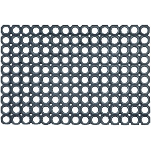 Astra Gummimatte Quadro, 60x80 cm, Fußmatte mit Löchern für Schmutzfang im Eingangsbereich.