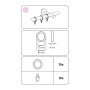 Gardinia Gardinenringe Windsor, Edelstahloptik, 10er-Pack, für 25 mm Stangen.