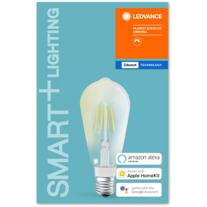LEDVANCE SMART+ Bluetooth LED-Lampe in Edisonform, klares Filament, E27, 5,5W.