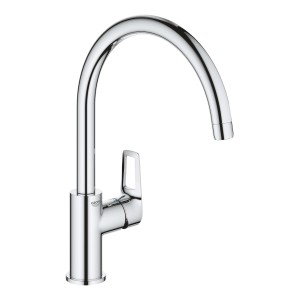 Grohe QuickFix Start Loop Küchenarmatur, Chrom, Einhebelmischer mit hohem Auslauf.