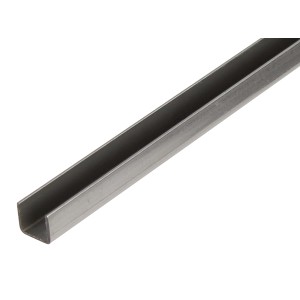 U-Profil Stahl, 20x20x1000 mm, zur Konstruktion und als Schutz, unbehandelte Oberfläche.