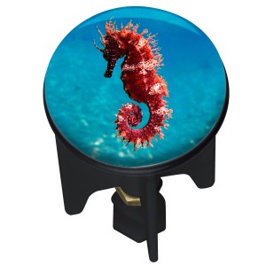 Wenko Waschbeckenstöpsel Pluggy Sea Horse mit Seepferdchen-Motiv für handelsübliche Waschbecken.