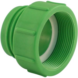 Grüner IBC Adapter DN 50 für Fein- auf Grobgewinde, Zubehör für Regentonnen.