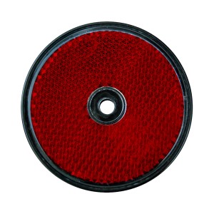 Runder, roter Reflektor für PKW Anhänger, 2er Set, Zubehör für Autoanhänger.