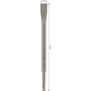 Bosch Flachmeißel Pro SDS-plus, 250 mm lang, für Hammer mit Drehstopp.