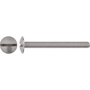 Gewindeschraube Rundkopf Ø 5 mm x 20 mm Stahl 10 Stück