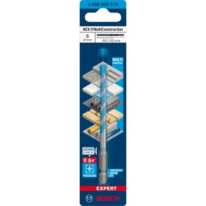 Bosch Expert Multi Construction Bohrer Hex-9, 6mm, Universalbohrer für versch. Materialien.