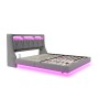 okwish Polsterbett 180x200cm mit LED Steckdose Ablage Schlafzimmer Grau ohne Matratze_8