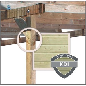 Detailansicht Karibu Pavillon Varberg 1 Set: Kesseldruckimprägnierung (kdi) schützt das Holz.