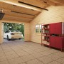 Palmako Garage Roger mit Holztor 956 x 550 cm Lackiert Dunkelgrau-Weiß FSC®_3
