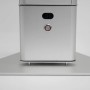 Detailaufnahme: Silberner Vasner HeatTower Infrarot-Heizstrahler mit Display und Knopf.