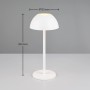 Weiße Reality LED-Tischleuchte Ricardo, dimmbar, Ø 13,5 cm.