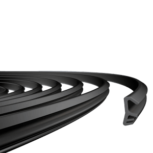 Schwarze Roro Universaldichtung DT 100, 19 mm x 5 m, für Türen und Fenster.