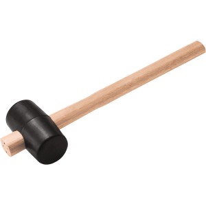 LUX Gummihammer Classic 54 mm mit Eschenholzstiel für schonendes Klopfen.