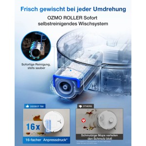 Ecovacs Deebot T80 Omni Saugroboter mit selbstreinigender Wischtechnologie im Detail.