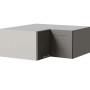 Feldmann-Wohnen Eckaufsatzschrank Oslo, grau/dust grey matt, 90x90x36cm. 2-türiger Küchenschrank mit Rahmenoptik & Metallgriff.
