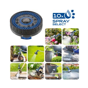 LUX Gießstab mit 10 Strahlvarianten, Teleskop-Griff (94-139cm) für Gartenbewässerung.