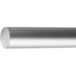 Arcansas Rundstange aus Aluminium, 12x12x1000 mm, silberfarben.