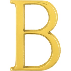 AnsaPro Hausnummer Buchstabe B aus Messing, goldfarben.