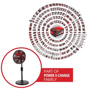 Einhell Akku-Ventilator GE-CF 18/320 P Li-Solo, schwarz-rot, mit Akku-Familie Power X-Change.