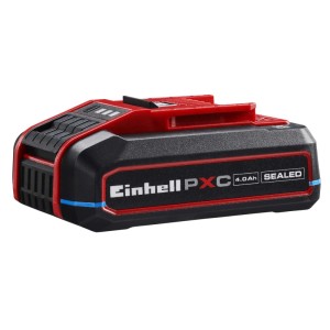 Einhell PXC+ 4,0 Ah Akku, schwarz-rot, mit LED-Anzeige. Versiegelter 18V Power X-Change Akku für Werkzeuge.