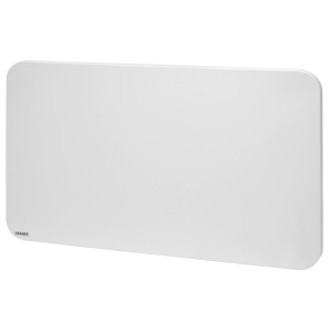 Weiße Vasner Citara M Plus Infrarotheizung (700 Watt) mit abgerundeten Ecken.