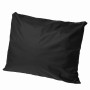 Schwarzes Gartenkissen 130x50 cm für Polyrattan-Möbel, passend für 2-Sitzer Gartensofa.
