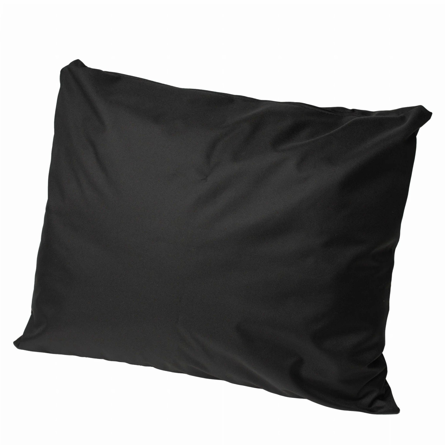 Schwarzes Gartenkissen 130x50 cm für Polyrattan-Möbel, passend für 2-Sitzer Gartensofa.
