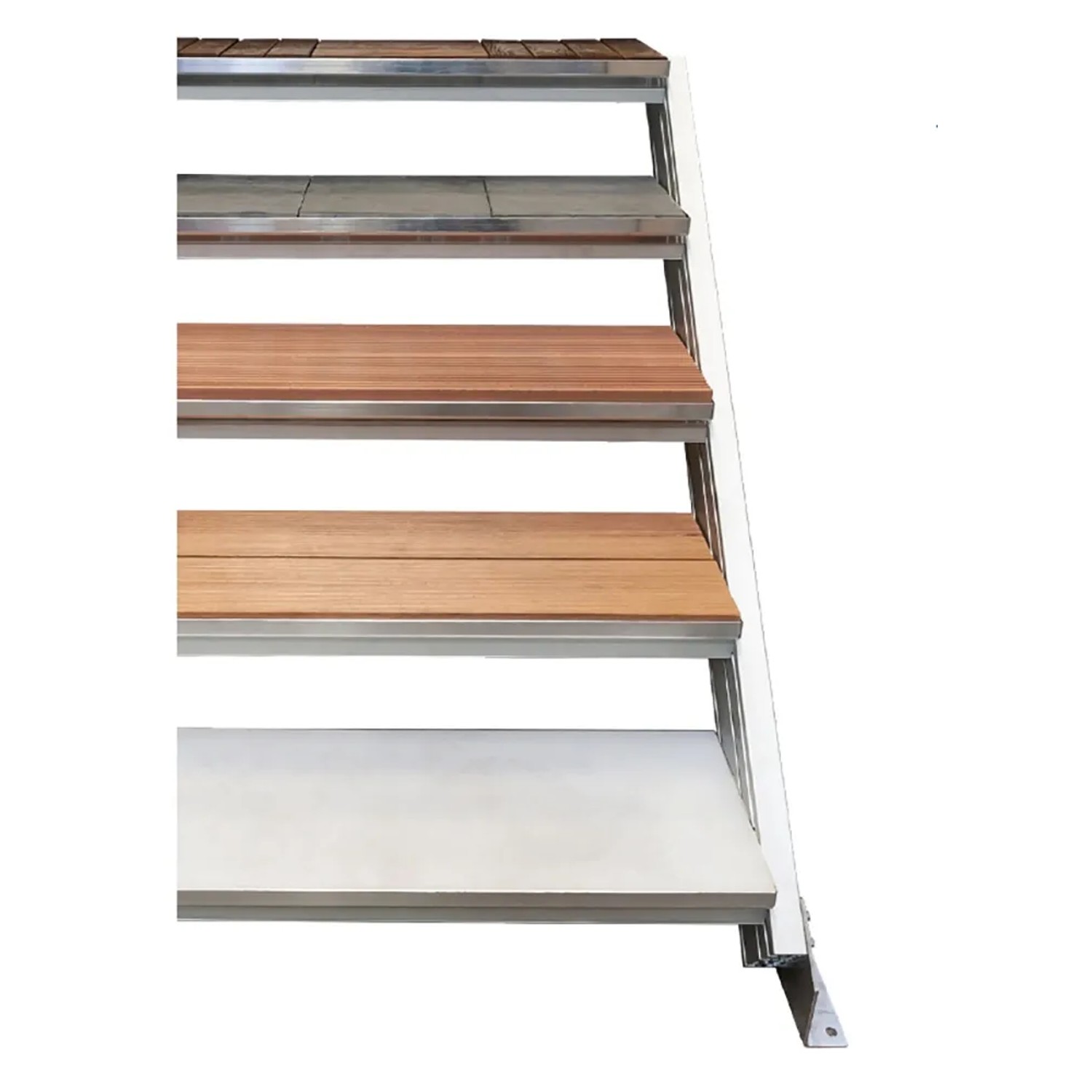 Treba Außentreppe Alaska 3 mit 5 Stufen, Aluminium, Stufen in verschiedenen Designs.