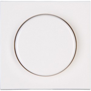 Kopp Dimmerabdeckung Athenis reinweiß für Druck-Wechselschalter.