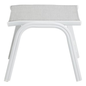 Kettler Hocker Basic Plus, weiß-hellgrau, für Gartenstühle und Loungemöbel.