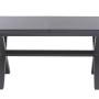 Ausziehbarer Siena Garden Gartentisch Ferrostone, 100x260 cm, mit Aluminiumgestell.
