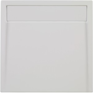 Rechteckige, weiße Ottofond Duschwanne Plateau, 140x90 cm, aus Acryl mit Rinnenablauf.