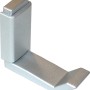 Aluminiumfarbener Wandhaken aus Kunststoff, Modell 0853. Praktisch und einfach zu montieren.