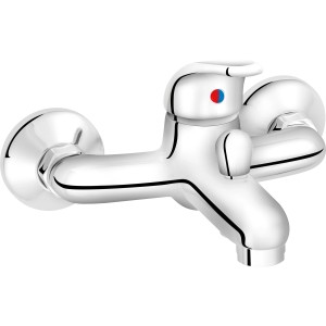 baliv Wannenarmatur WA-5010 Chrom, Einhebelmischer mit S-Anschlüssen und Rosetten.