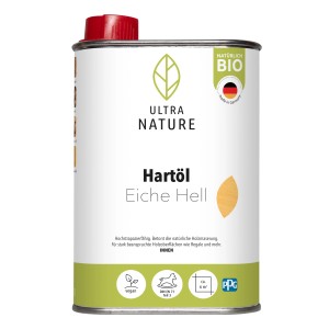 Ultra Nature Hartöl Eiche Hell, vegan, für Holzoberflächen im Innenbereich.