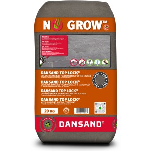 Dansand Fugenmörtel No Grow, 20kg, Grau, unkrauthemmend für feste Fugen auf Terrassen und Wegen.