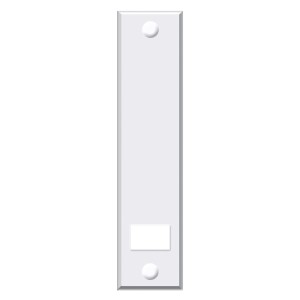 Weiße Schellenberg Abdeckplatte Standard Maxi für Rollladen Gurtwickler, 215mm Lochabstand.