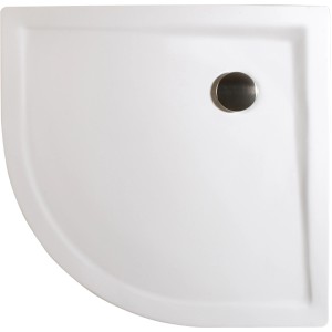 Schulte Duschwannen-Set ExpressPlus, Viertelkreis, 90x90 cm, extraflach, Alpinweiß mit Ablaufgarnitur.