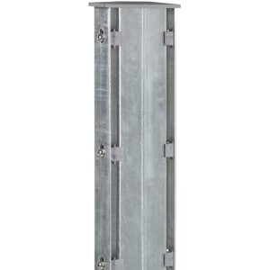 Floraworld Gabionenpfosten, feuerverzinkt, 109 cm hoch, mit Bodenplatte für Mauersysteme.