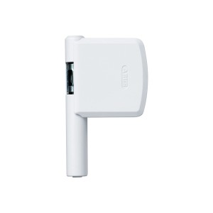 Weißes Abus FAS 101 Fensterschloss zur Einbruchsicherung von Fenstern und Fenstertüren.