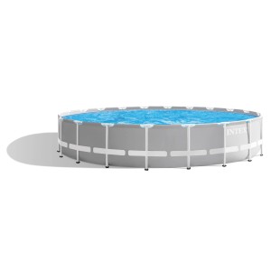 Intex Frame Pool-Set Prism Rondo Ø 610 cm x 132 cm Grau