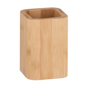 WENKO Bambusa Zahnbürstenhalter aus Bambus für Badaccessoires.