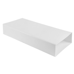 Weißes Vierkantrohr, 1 m, für Flachkanalsysteme. Abluftrohr aus Kunststoff.